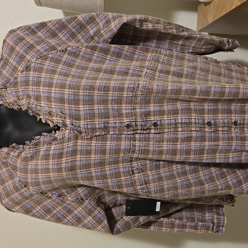 Heyson Button Down Flannel Top NWT